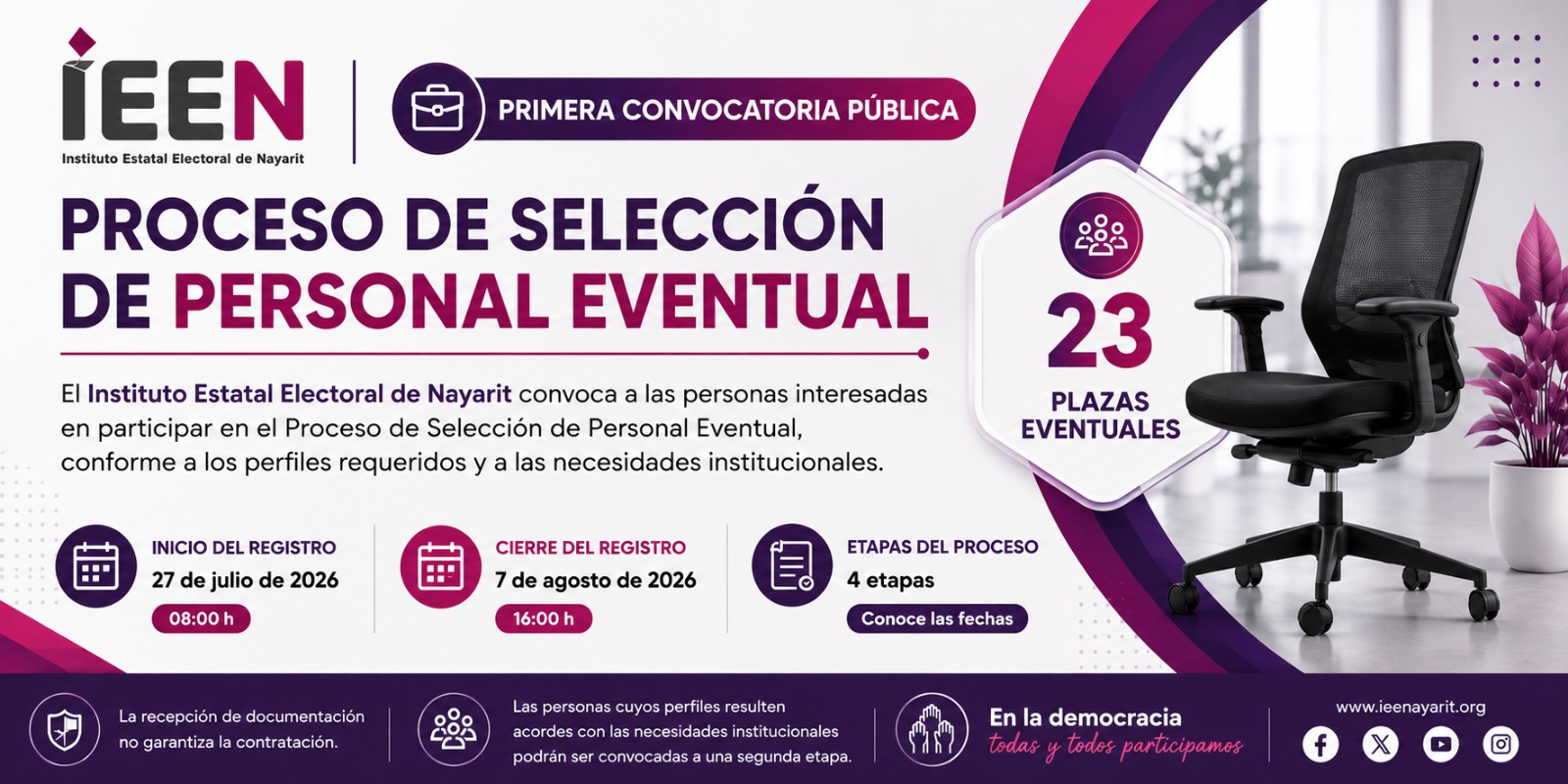 Primera Convocatoria de Proceso de Selección de Personal Eventual