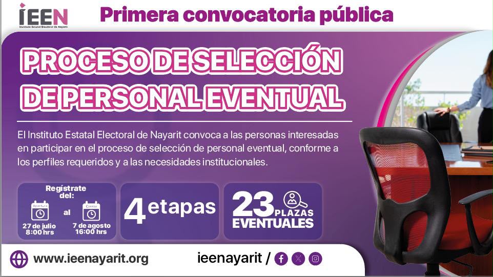 Convoca el IEEN 23 plazas de personal eventual
